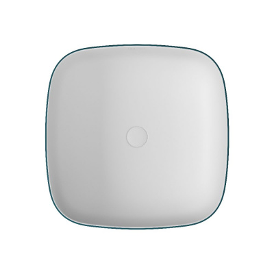 Раковина накладная квадратная Emerald 41 изумрудная/белая матовая OWLB191028 OWL1975 фото в интернет-магазине Русалия