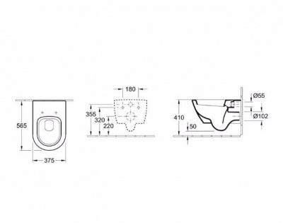 Комплект подвесного унитаза 3 в 1 SUBWAY 2.0 PLUS Villeroy&Boch фото в интернет-магазине Русалия