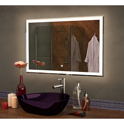 Зеркало AZARIO Minio 1000х800 влагостойкое c подсветкой и диммером (CS00071910) фото в интернет-магазине Русалия