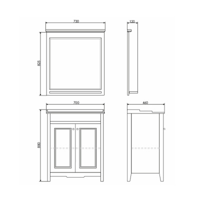 COMFORTY. Зеркало "Тбилиси-70" белый глянец фото в интернет-магазине Русалия
