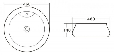 Раковина накладная круглая BB1398 Belbagno фото в интернет-магазине Русалия
