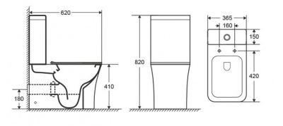 Унитаз MARMOLADA напольный безободковый Ceruttispa CT7777 (620х365х820) фото в интернет-магазине Русалия