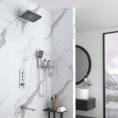 Душевой комплект VSFW-433TI4RCH встраиваемый, термостатический, трехрежимный, хром Vincea фото в интернет-магазине Русалия