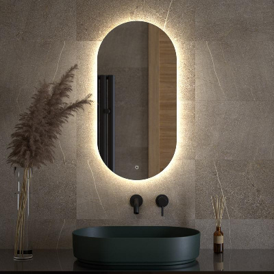 Зеркало с LED-подсветкой настенное OPTI DEFESTO 40x80 см, DF 2902S фото в интернет-магазине Русалия