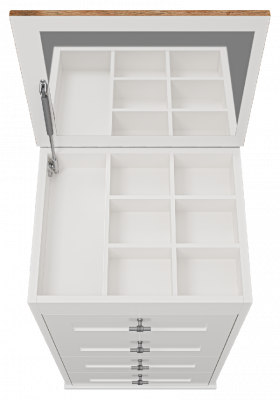 Комод Марта 50 с зеркалом П-Мрт12050-014Я Misty фото в интернет-магазине Русалия