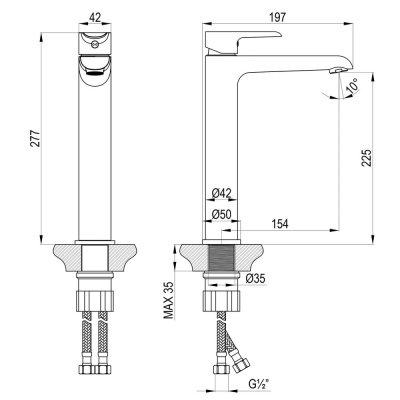 Смеситель Rossinka W для раковины (W35-14) фото в интернет-магазине Русалия