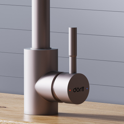 D3007511 Logic Кухонный смеситель  с вытягивающимся изливом, сатин фото в интернет-магазине Русалия