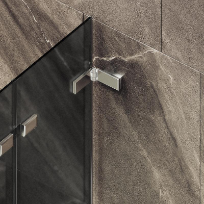 Шторка для ванны складная 4 секции 1400*980 Стекло 6 мм Графит матовый MGV-589-4 MaybahGlass фото в интернет-магазине Русалия