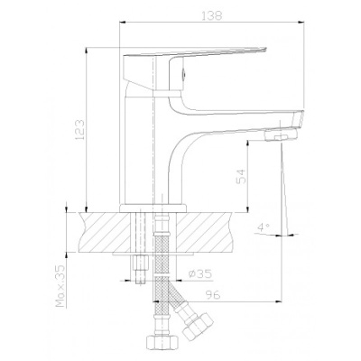 Смеситель для раковины Rossinka S (S35-11) фото в интернет-магазине Русалия