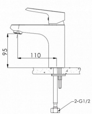 Смеситель для умывальника Pure F1105161C Bravat фото в интернет-магазине Русалия