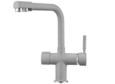Смеситель для кухни GRANULA (2088, АЛЮМИНИУМ) фото в интернет-магазине Русалия