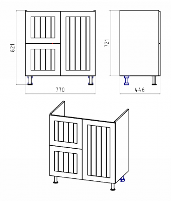 Тумба Спарта 80 с раковиной Dreja Harmonia 80 Misty фото в интернет-магазине Русалия