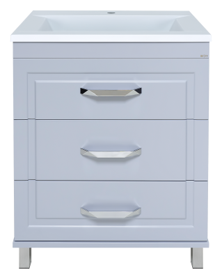 Тумба Терра 70 (серая) с раковиной Cersanit Como 70 Misty фото в интернет-магазине Русалия