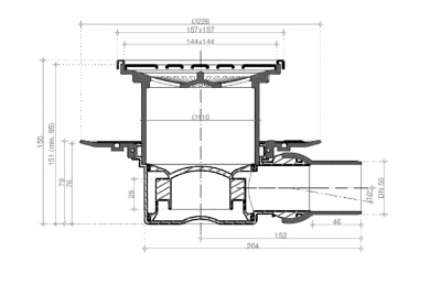 Точечный трап Pestan Confluo Standard 15х15 Plate (13702556) фото в интернет-магазине Русалия