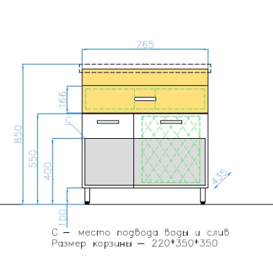 Комплект мебели Ориноко 80 с корзиной Style Line фото в интернет-магазине Русалия