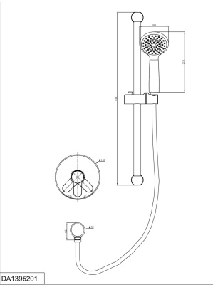 Смеситель для душа встраиваемый DK Rhein Marx (DA1395201) фото в интернет-магазине Русалия
