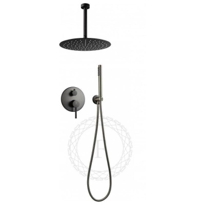 Душевая система встраиваемая FILARETE Roun FL1024BG, графит фото в интернет-магазине Русалия