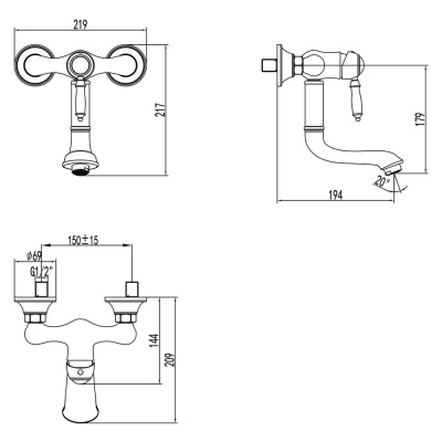 Смеситель Lemark Villa для кухни/раковины (LM4811B) фото в интернет-магазине Русалия