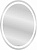 Зеркало овальное 57 см LED DESIGN 040 57 KN-LU-LED040*57-d-Os Cersanit фото в интернет-магазине Русалия