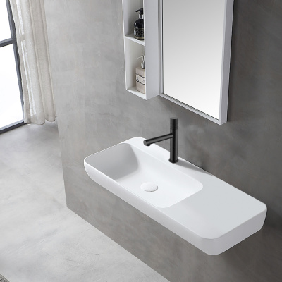 Смеситель для раковины Groove VBF-4G1MB, черный Vincea фото в интернет-магазине Русалия