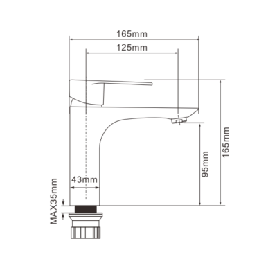 Смеситель для раковины OLIVE’S Economy NENSA хром (NS16100) фото в интернет-магазине Русалия