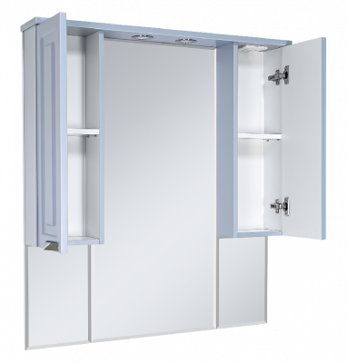 Зеркальный шкаф Терра 90 (серый) П-Тер02090-0501 Misty фото в интернет-магазине Русалия