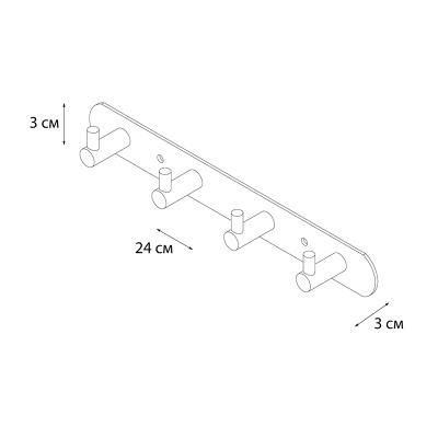 Планка с четырьмя крючками FIXSEN HOTEL FX-31005-4, хром фото в интернет-магазине Русалия