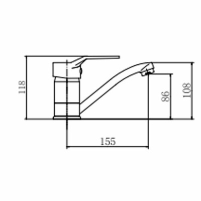 Смеситель для кухни/умывальника FASHUN хром (A4563) фото в интернет-магазине Русалия
