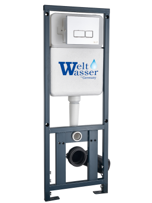 MARBERG 410 SE WT Инсталляция для унитаза. Квадратная белая кнопка WeltWasser фото в интернет-магазине Русалия