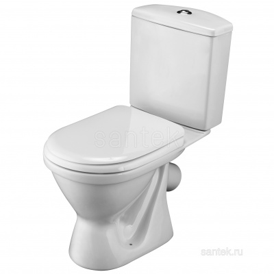 Унитаз - компакт с сиденьем полипропилен Алькор 1WH302196 Сантек фото в интернет-магазине Русалия