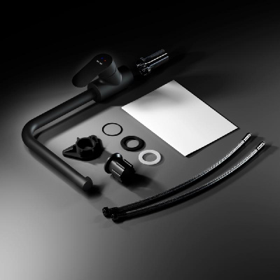 F8005022 Like, смеситель для кухни L-образный излив, черный, шт. фото в интернет-магазине Русалия