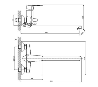 Смеситель для ванны Rossinka S (S35-33) фото в интернет-магазине Русалия