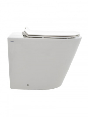 AQM3001 Унитаз напольный приставной сиденьем SoftClose, технология смыва Rimless. 580x370x430 AQUAme фото в интернет-магазине Русалия