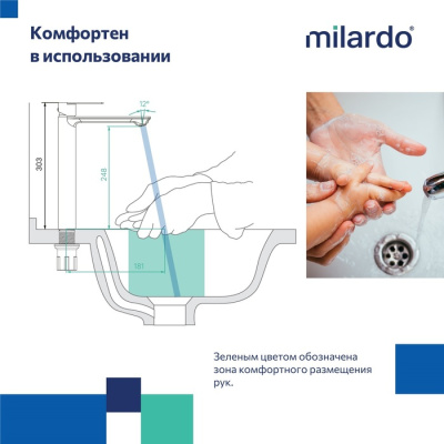 Смеситель для настольного умывальника Milardo Maze сатин (MAZBN01M01) фото в интернет-магазине Русалия