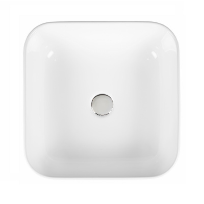 BOND S57-380 Раковина накладная квадратная 38*38*13,5см белая фото в интернет-магазине Русалия