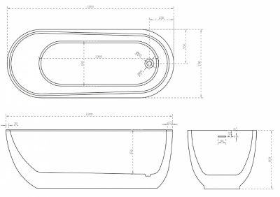 Акриловая ванна ABBER AB9341-1.5 150х70х60 см фото в интернет-магазине Русалия