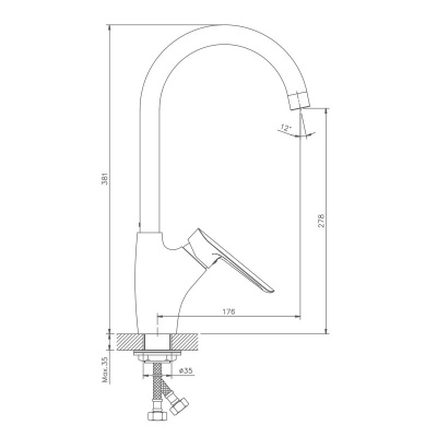 Смеситель для кухни Haiba (HB70198) фото в интернет-магазине Русалия