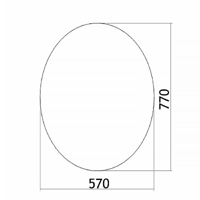 Зеркало LORANTO Овал 570х770 (ФР-00001120) фото в интернет-магазине Русалия