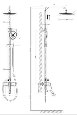Душевая система DK Venice Rialto (DA1063701B14) фото в интернет-магазине Русалия