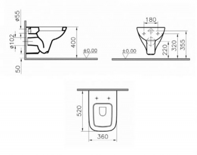 Унитаз подвесной S20 микролифт 5507B003-6066 Vitra фото в интернет-магазине Русалия