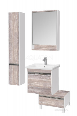 Тумба под раковину AQUATON Капри 60 бетон пайн 1A230101KPDA0 фото в интернет-магазине Русалия