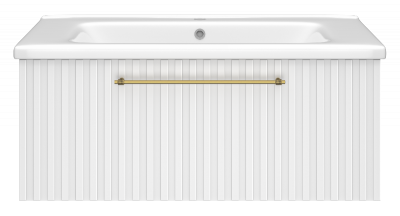 Тумба Alicante 90 подвесная (белая) с раковиной Днепрокерамика Этна 90 Brevita фото в интернет-магазине Русалия