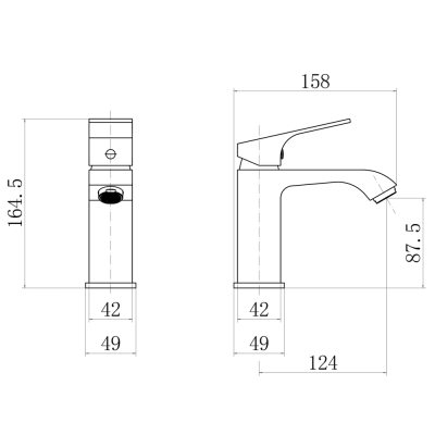 Смеситель для умывальника FASHUN сатин (A1090) фото в интернет-магазине Русалия