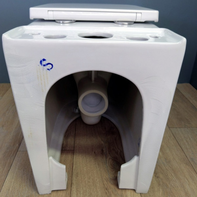 Унитаз-компакт безободковый с сиденьем микролифт Soldo SH0203 SHRUDERS фото в интернет-магазине Русалия