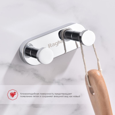 Крючок для ванной комнаты Raglo R300.052, хром фото в интернет-магазине Русалия