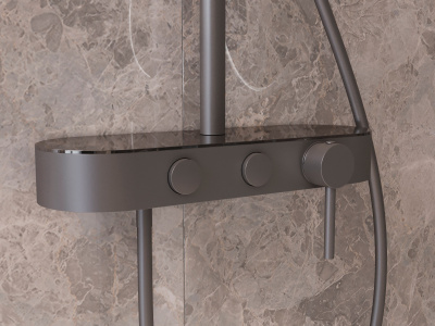 Душевая стойка VSFS-402GM, вороненая сталь Vincea фото в интернет-магазине Русалия