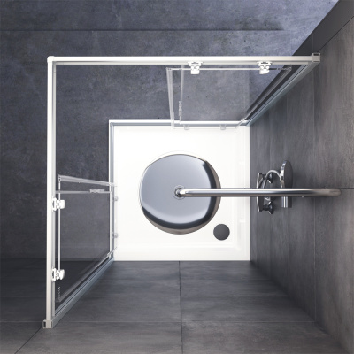 W90G-403-090MT Gem душ.ограждение 90х90 квадрат,стекло прозрачное,профиль мат. серебро, без поддона Am.Pm фото в интернет-магазине Русалия