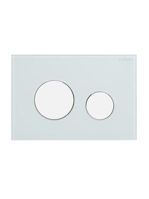 Кнопка смыва CEZARES LUX-GB-BIO-C Белый глянцевый/белый матовый фото в интернет-магазине Русалия