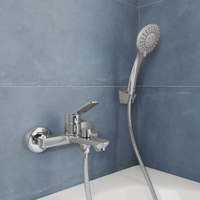 Смеситель для ванны, глянцевый хром, Enjoy, Milardo, (ENJSB00M02) фото в интернет-магазине Русалия