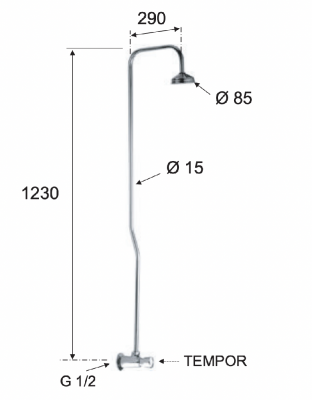 Кран порционный для душа Remer Tempor TE53329EX351 фото в интернет-магазине Русалия